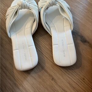 Marc Fisher White Sandals Sz 8.5